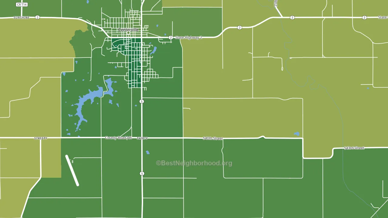 Thirty, IA block-group voter-turnout map