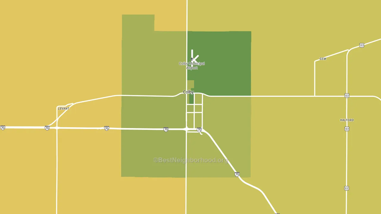 Thomas County, KS block-group voter-turnout map
