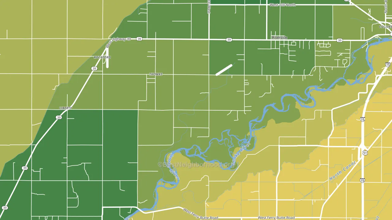 Thomas, ID block-group voter-turnout map