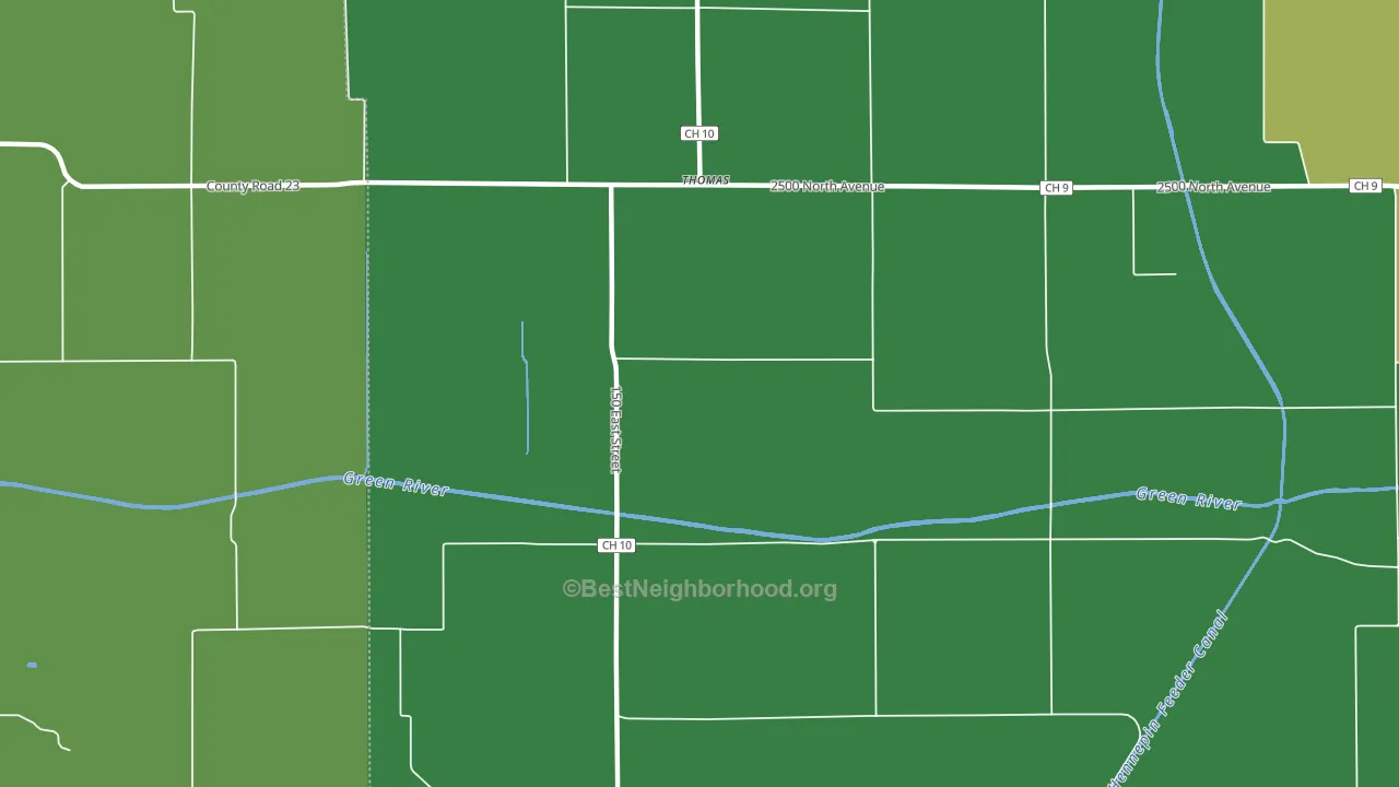Thomas, IL block-group voter-turnout map