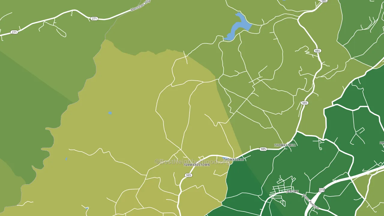 Thomas Mills, PA block-group voter-turnout map