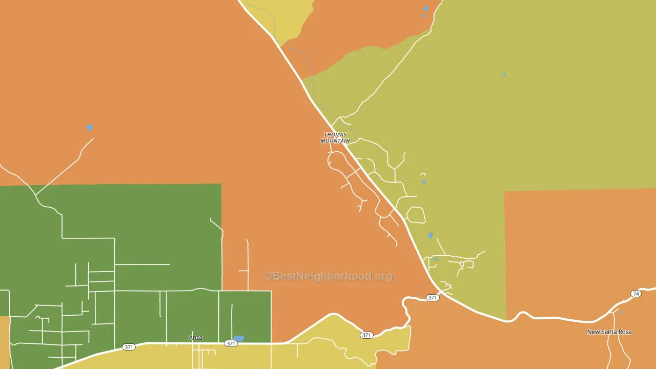Thomas Mountain, CA block-group voter-turnout map