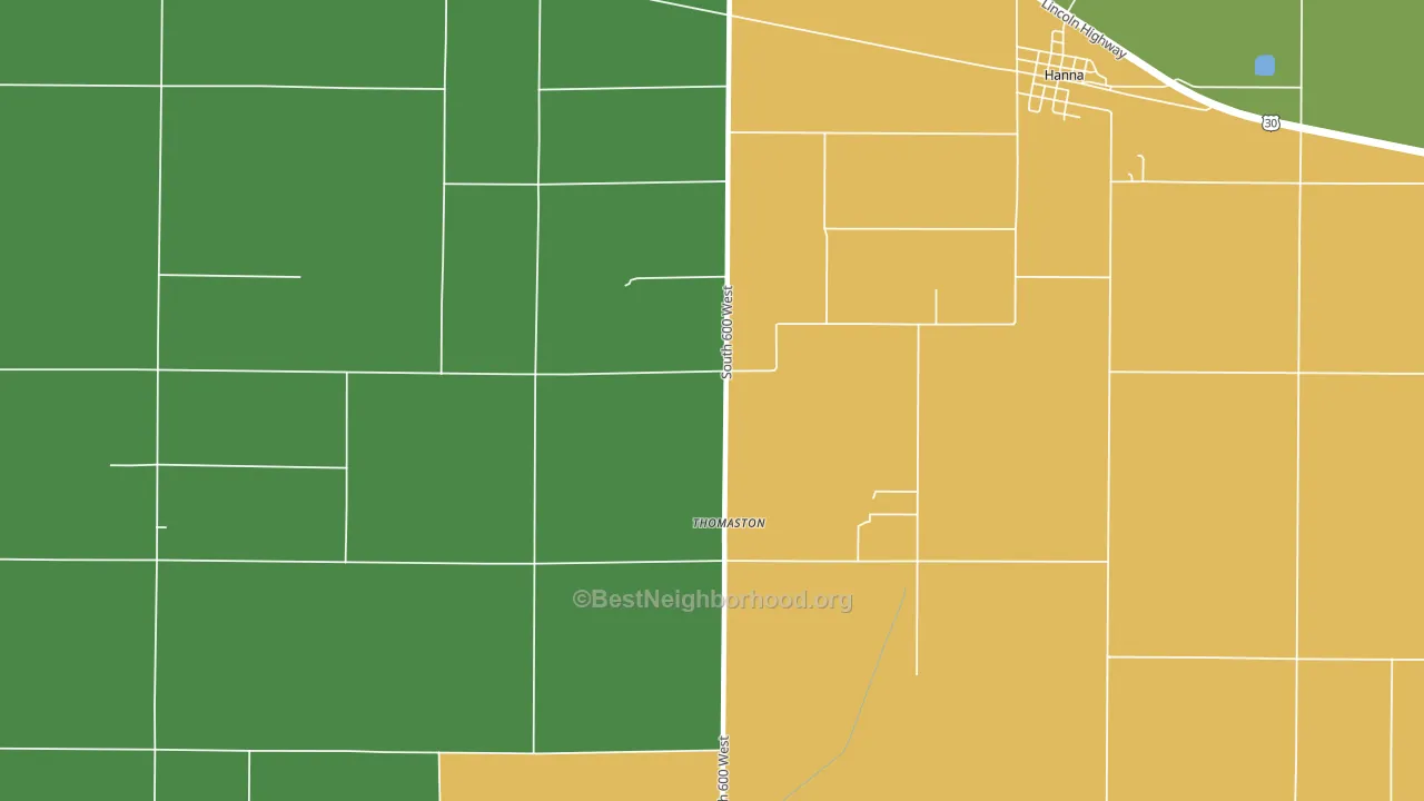 Thomaston, IN block-group voter-turnout map
