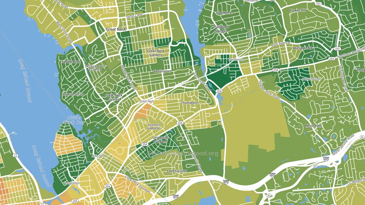 Thomaston, NY block-group voter-turnout map