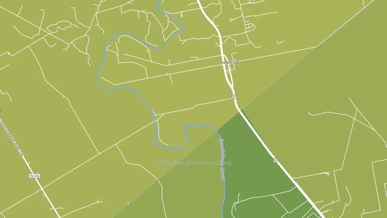 Thomaston, TX block-group voter-turnout map