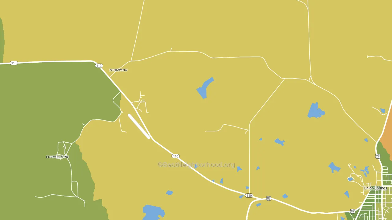 Thompson, AL block-group voter-turnout map