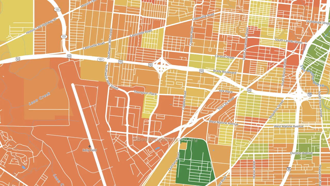 Thompson Community, San Antonio, TX block-group voter-turnout map