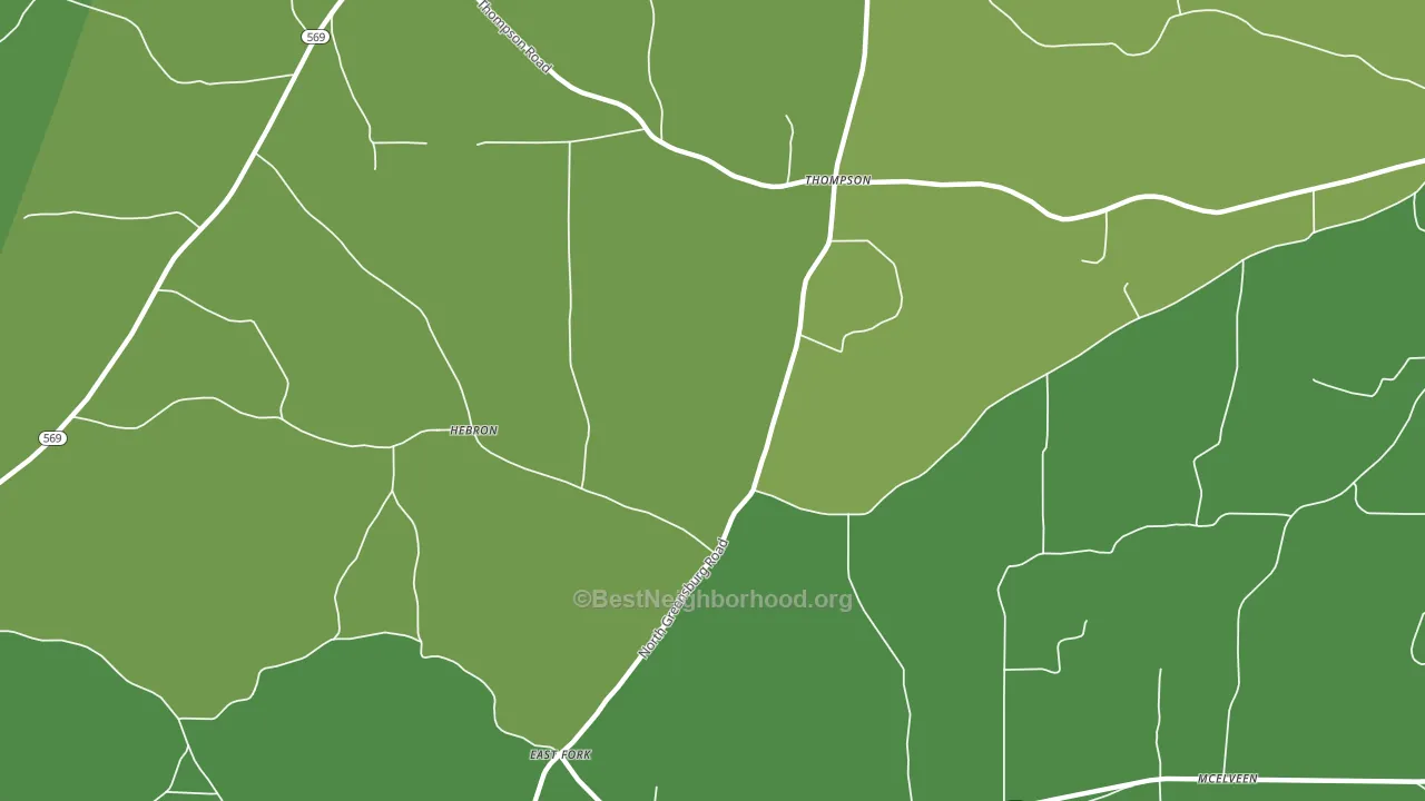 Thompson, MS block-group voter-turnout map
