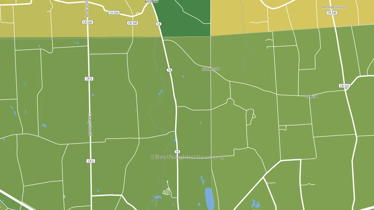 Thompson, NY block-group voter-turnout map