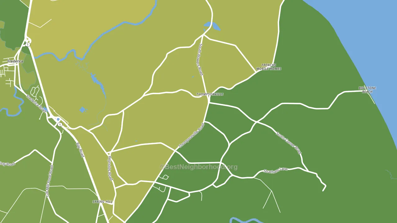 Thompsonville, DE block-group voter-turnout map