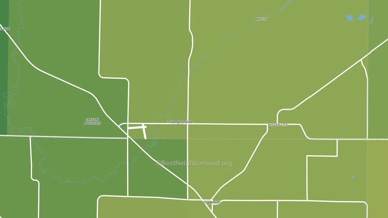 Thompsonville, MI block-group voter-turnout map