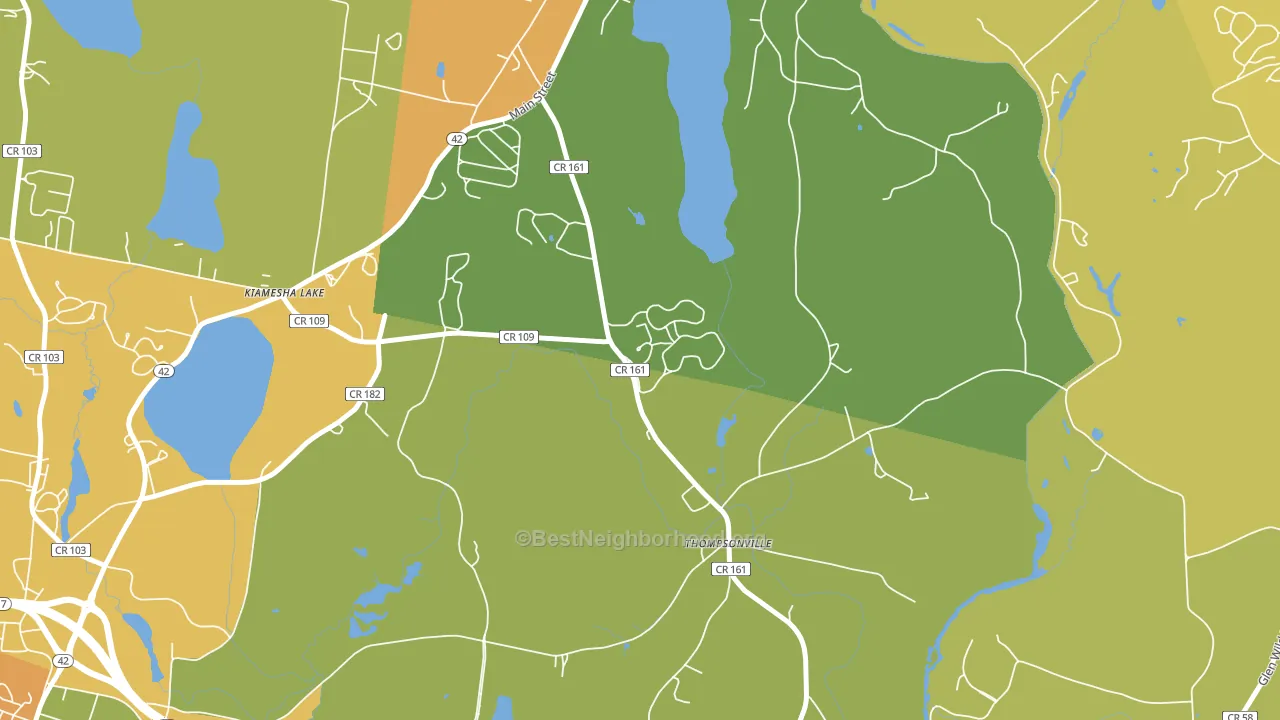 Thompsonville, NY block-group voter-turnout map