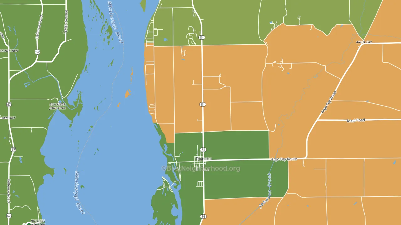 Thomson, IL block-group voter-turnout map