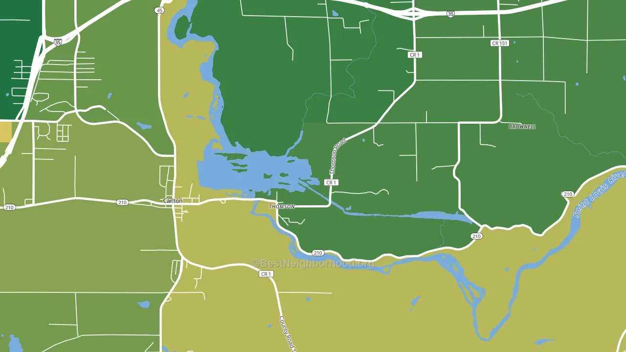 Thomson, MN block-group voter-turnout map