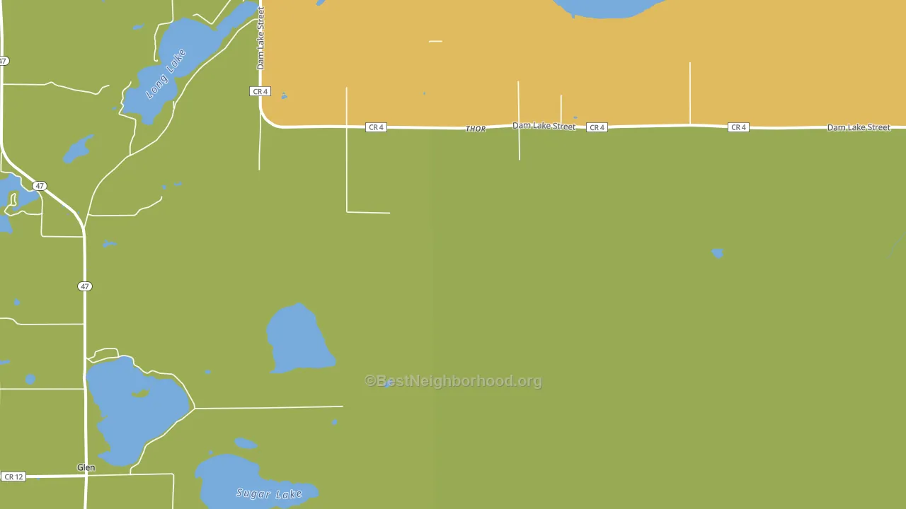 Thor, MN block-group voter-turnout map