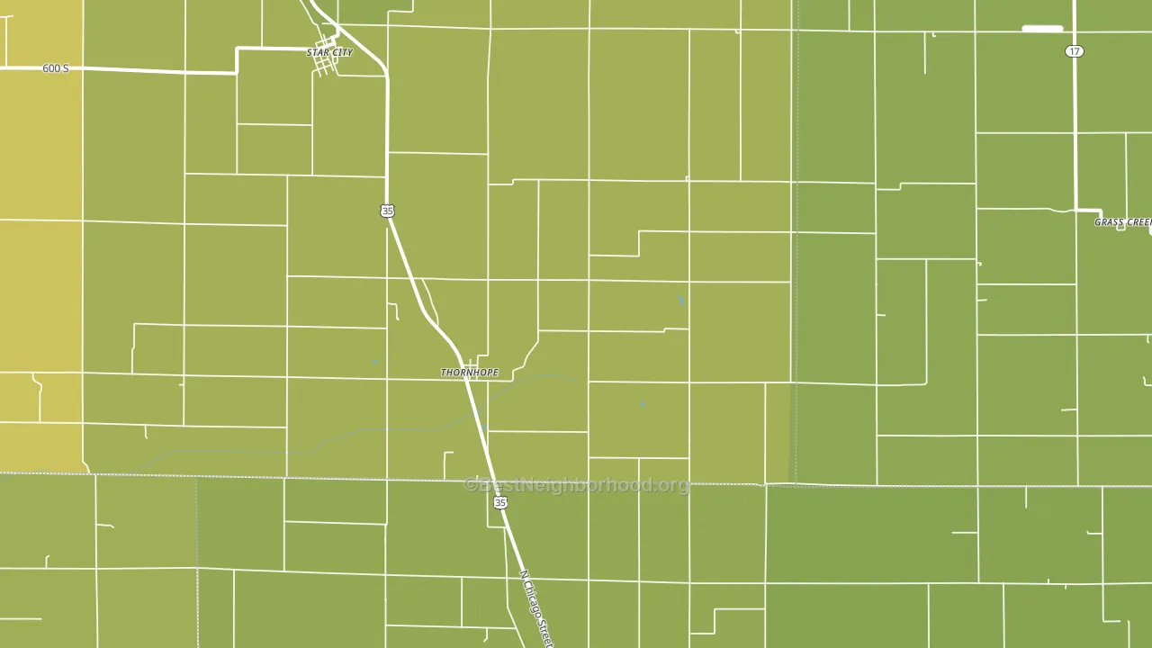 Thornhope, IN block-group voter-turnout map