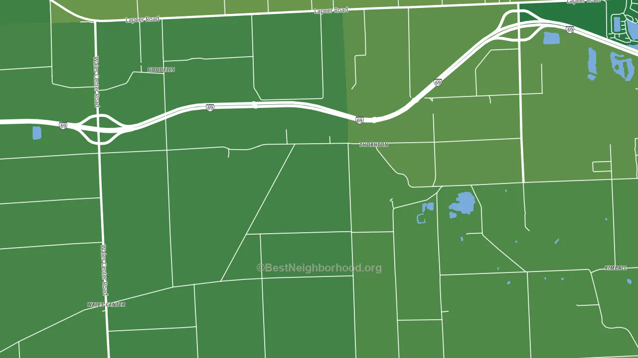 Thornton, MI block-group voter-turnout map