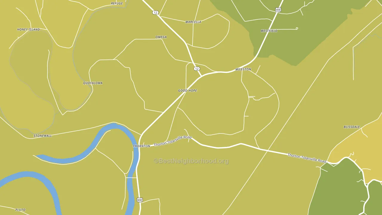 Thornton, MS block-group voter-turnout map