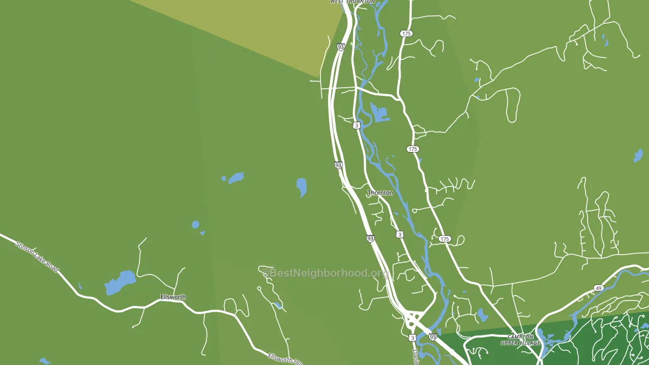 Thornton, NH block-group voter-turnout map