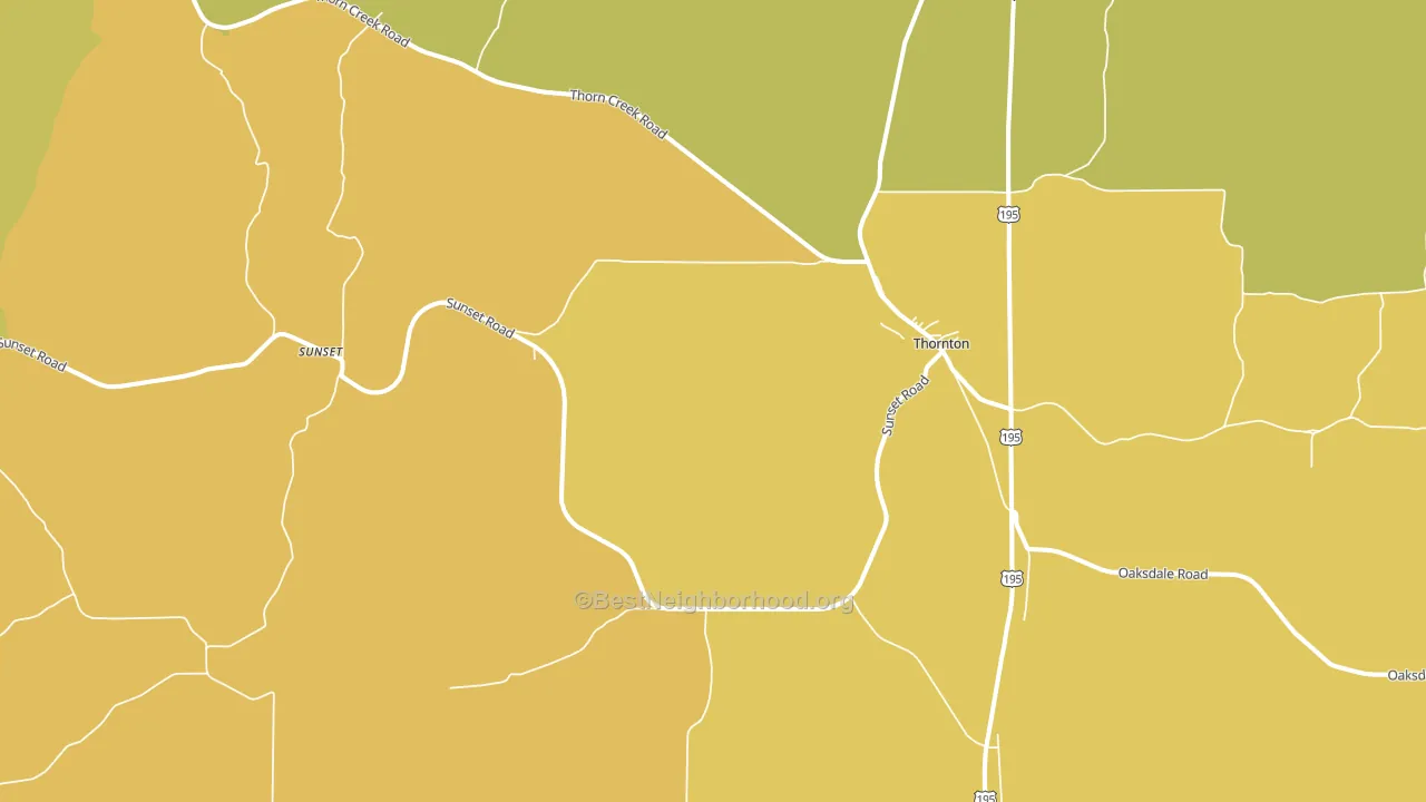 Thornton, WA block-group voter-turnout map
