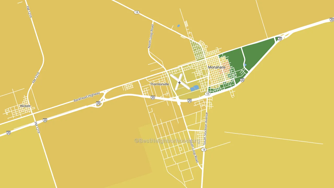 Thorntonville, TX block-group voter-turnout map