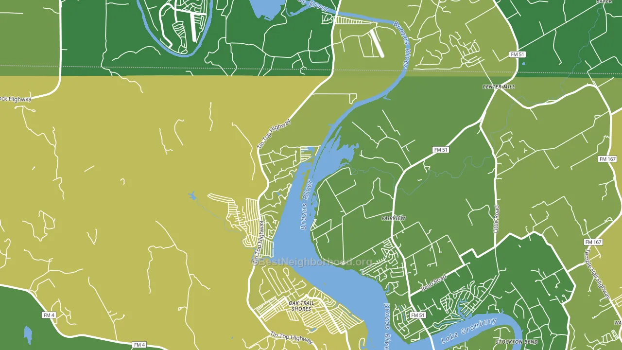 Thorp Spring, TX block-group voter-turnout map
