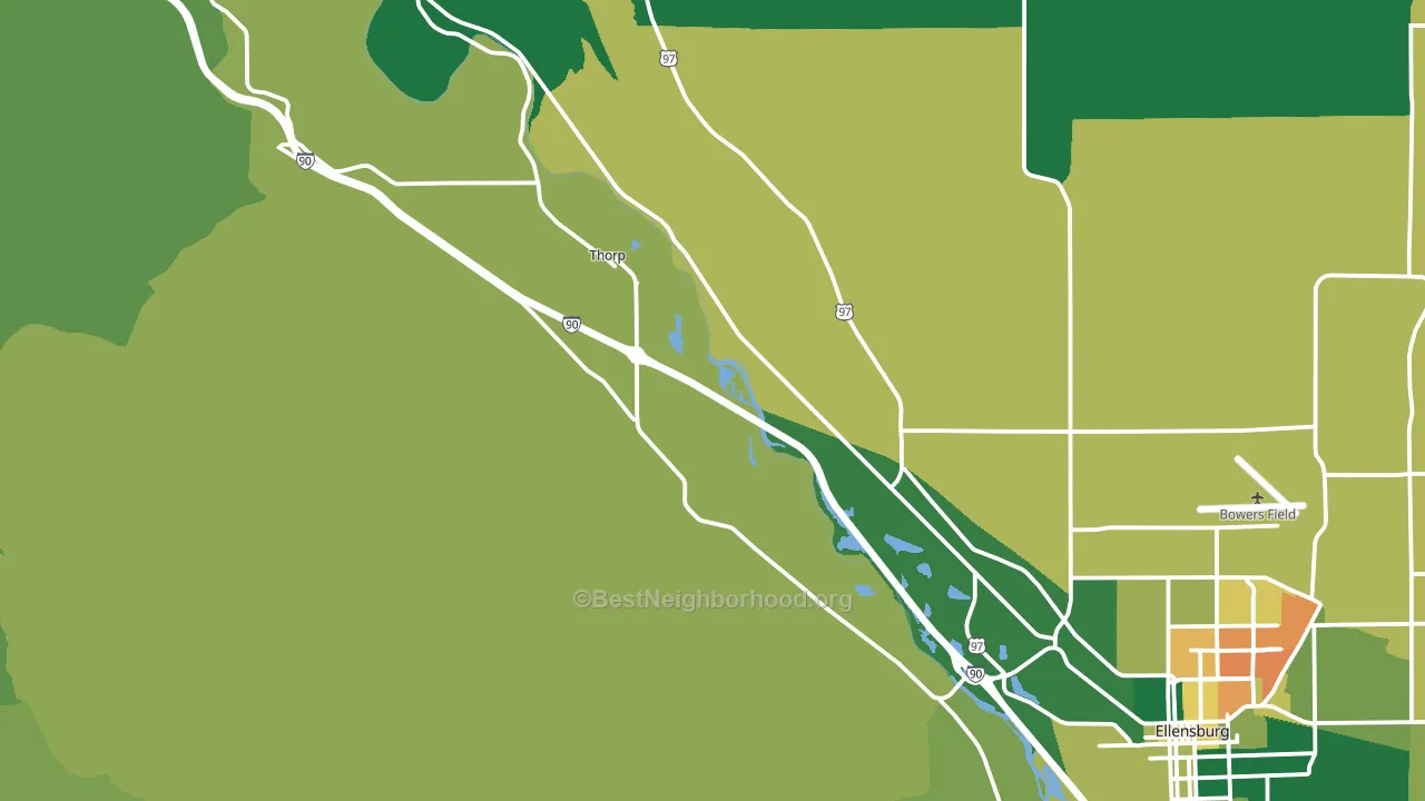 Thorp, WA block-group voter-turnout map