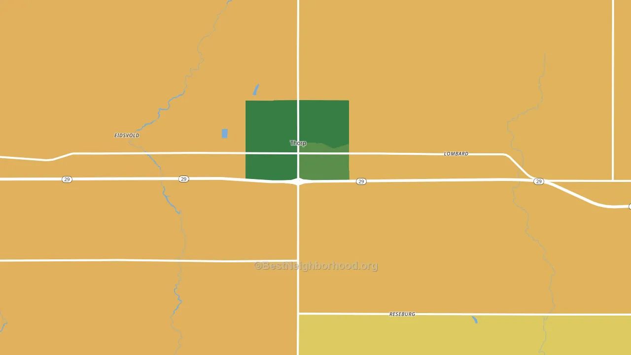 Thorp, WI block-group voter-turnout map