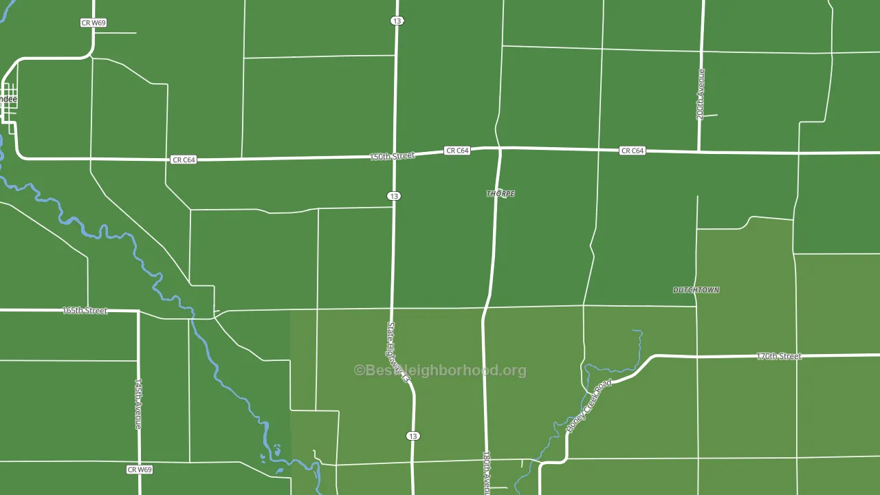 Thorpe, IA block-group voter-turnout map