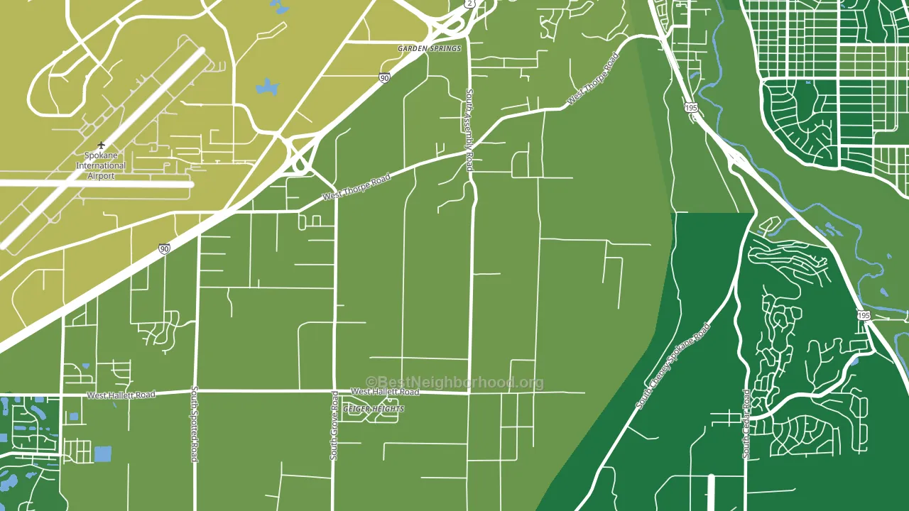 Thorpe Westwood, Spokane, WA block-group voter-turnout map