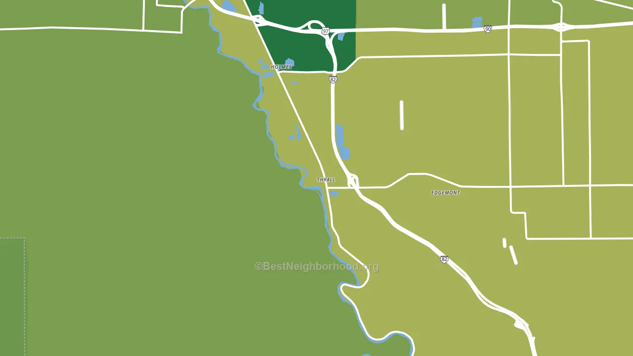 Thrall, WA block-group voter-turnout map
