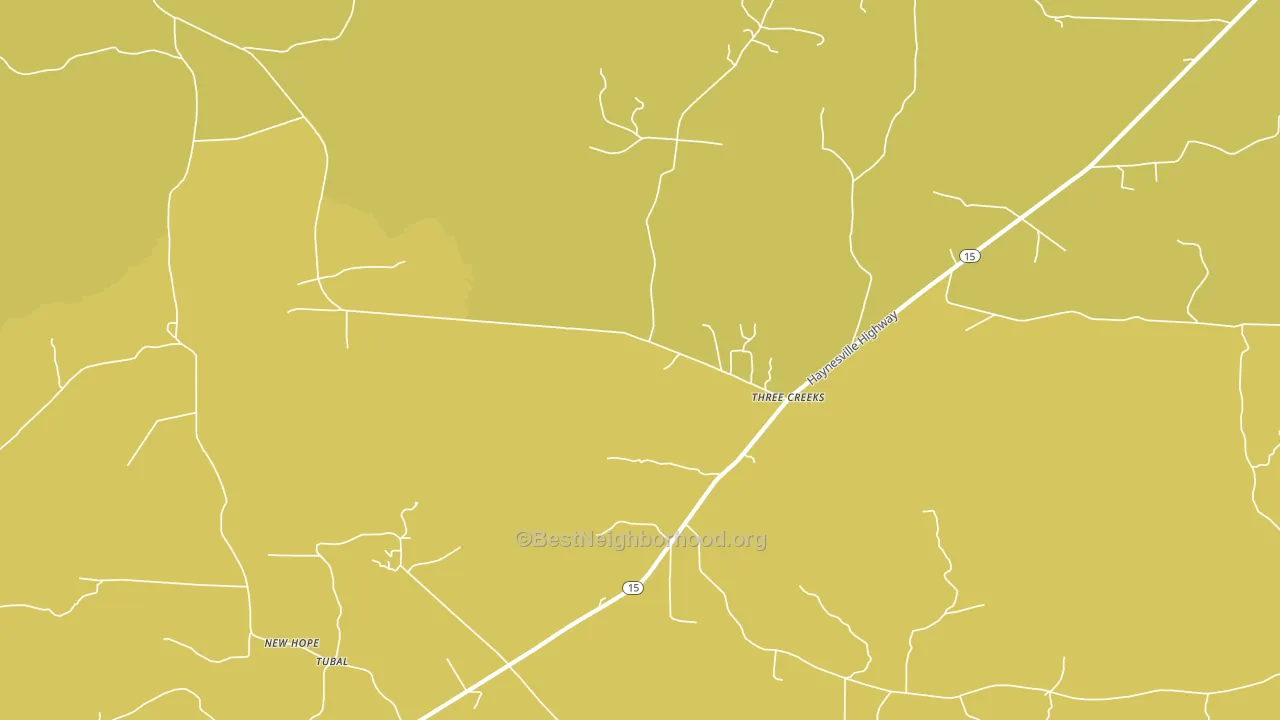 Three Creeks, AR block-group voter-turnout map