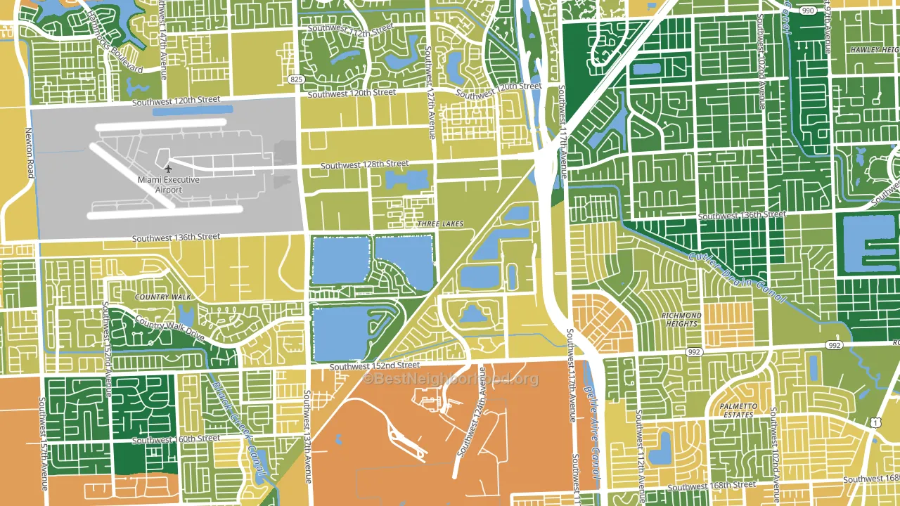 Three Lakes, FL block-group voter-turnout map