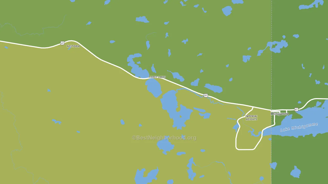 Three Lakes, MI block-group voter-turnout map