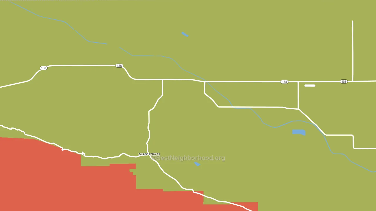 Three Points, CA block-group voter-turnout map