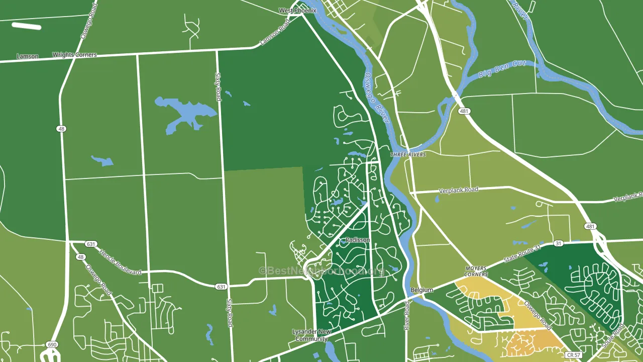 Three Rivers, NY block-group voter-turnout map