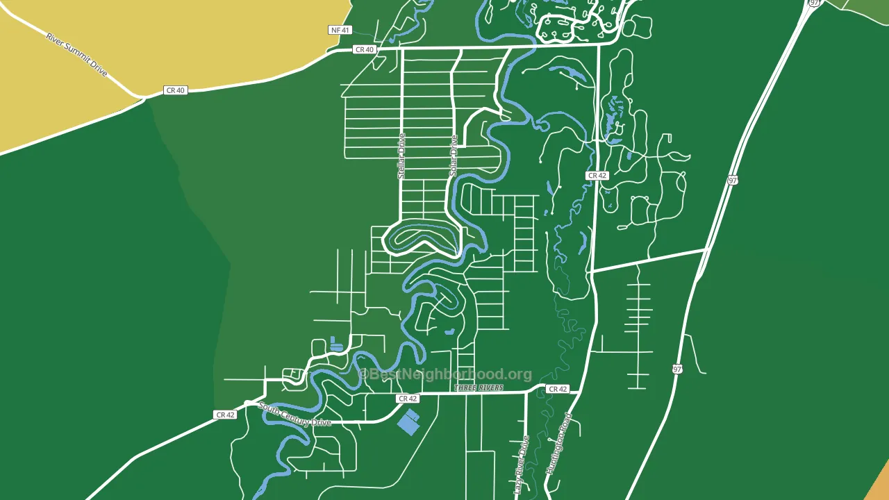 Three Rivers, OR block-group voter-turnout map