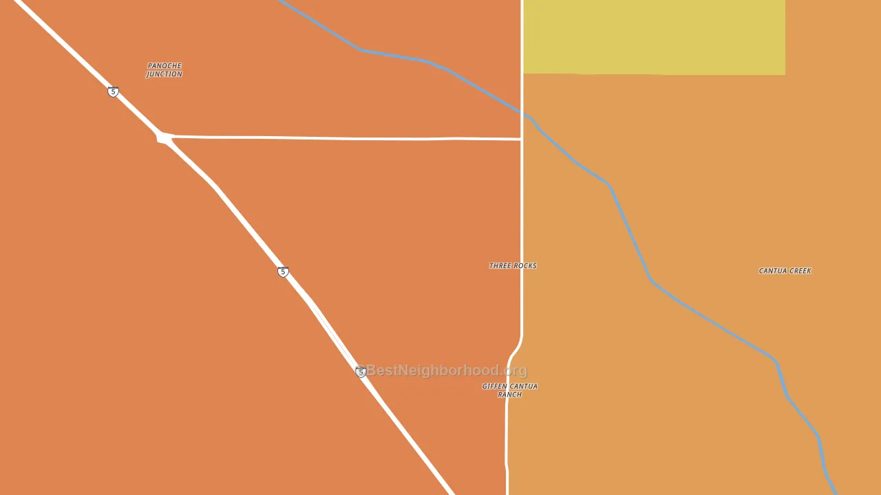 Three Rocks, CA block-group voter-turnout map