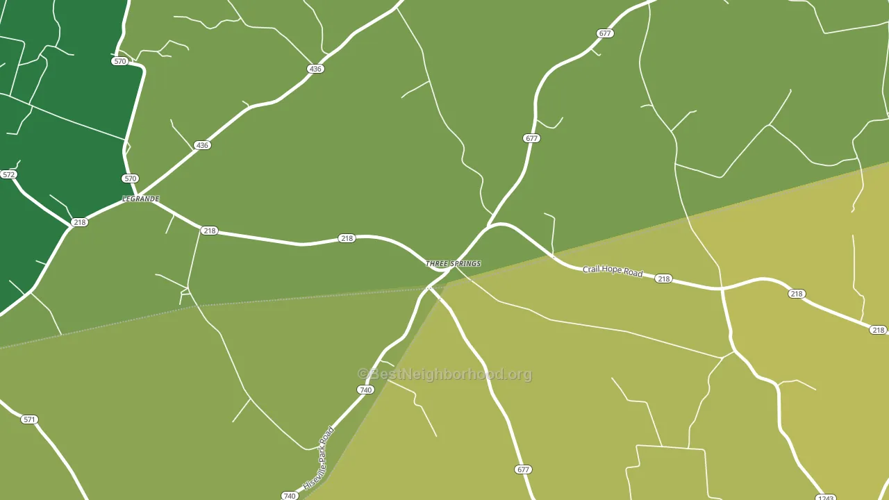 Three Springs, KY block-group voter-turnout map