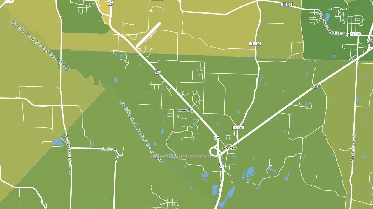 Three Way, TN block-group voter-turnout map