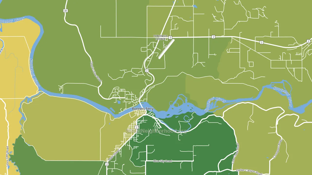 Threemile Corner, ID block-group voter-turnout map