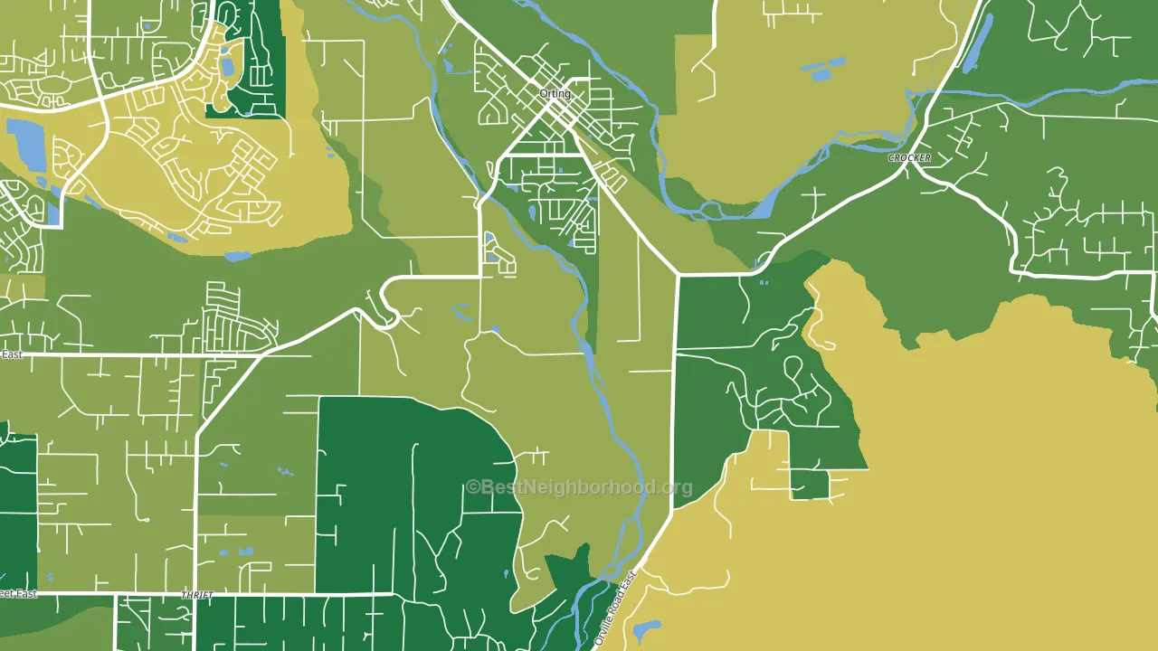 Thrift, WA block-group voter-turnout map