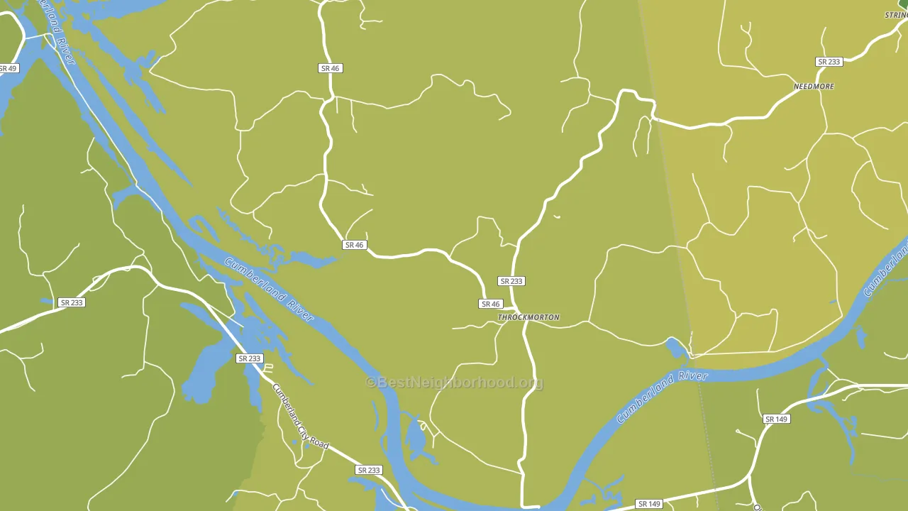 Throckmorton, TN block-group voter-turnout map