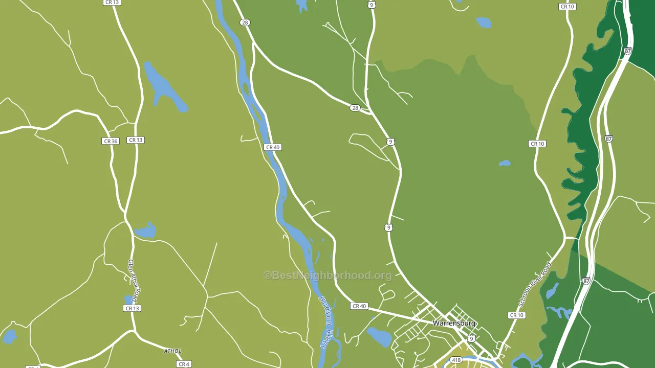 Thurman, NY block-group voter-turnout map