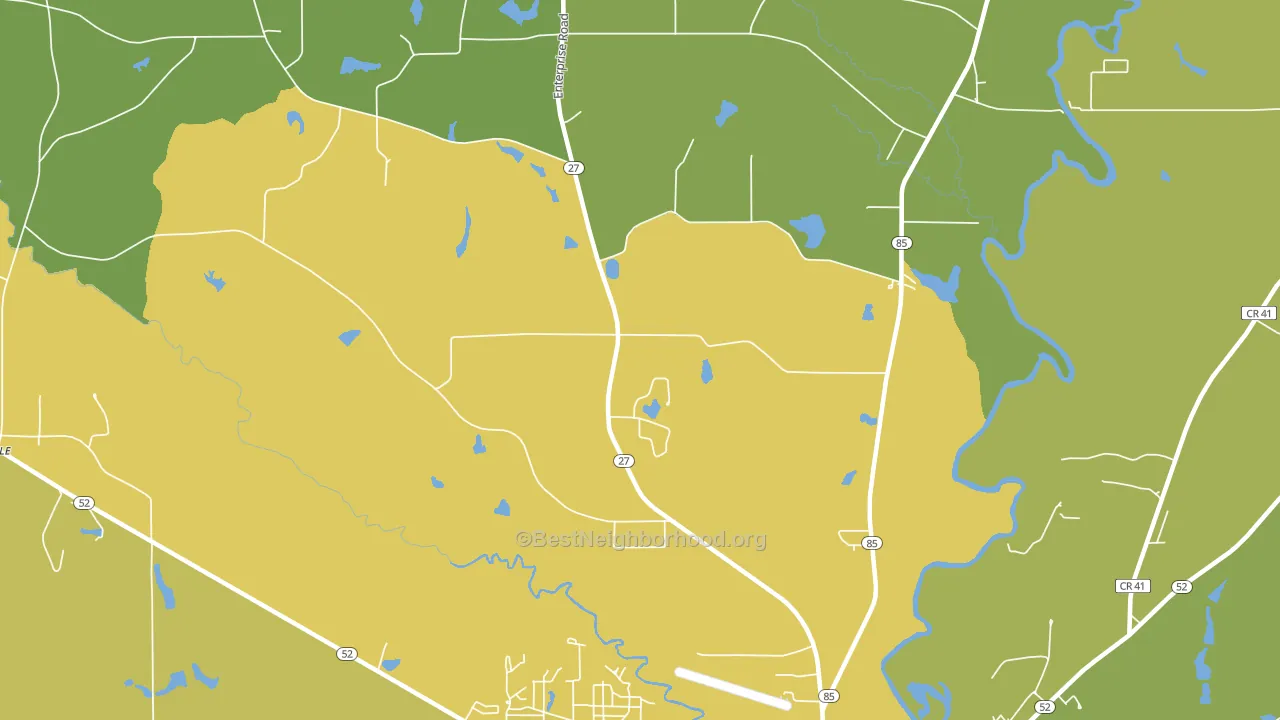 Thurston, AL block-group voter-turnout map