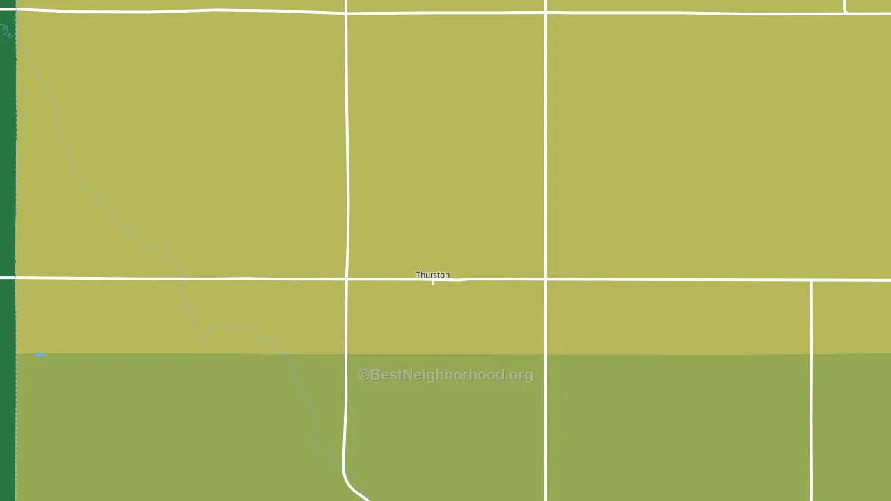 Thurston, NE block-group voter-turnout map