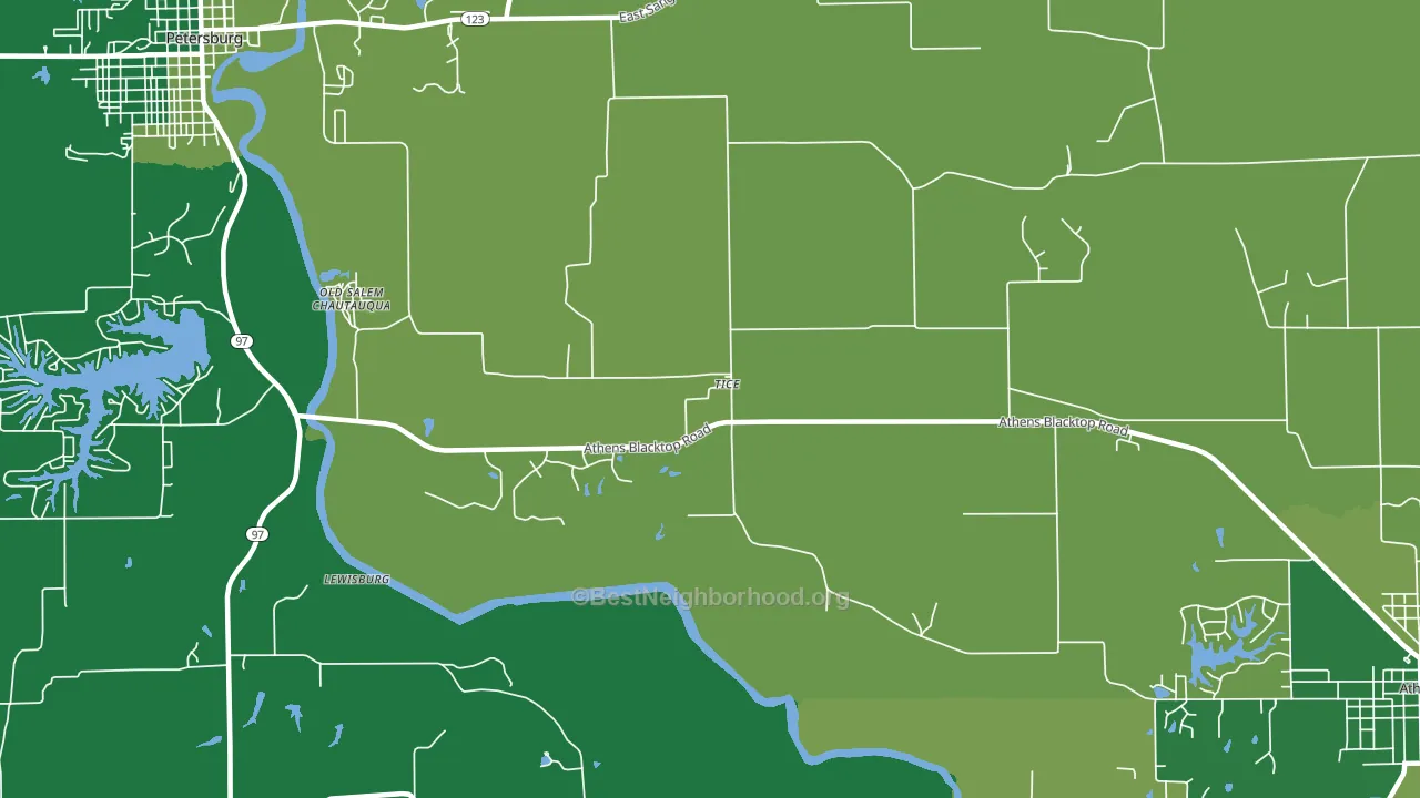 Tice, IL block-group voter-turnout map