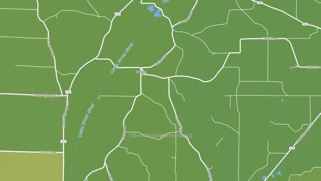 Ticonic, IA block-group voter-turnout map