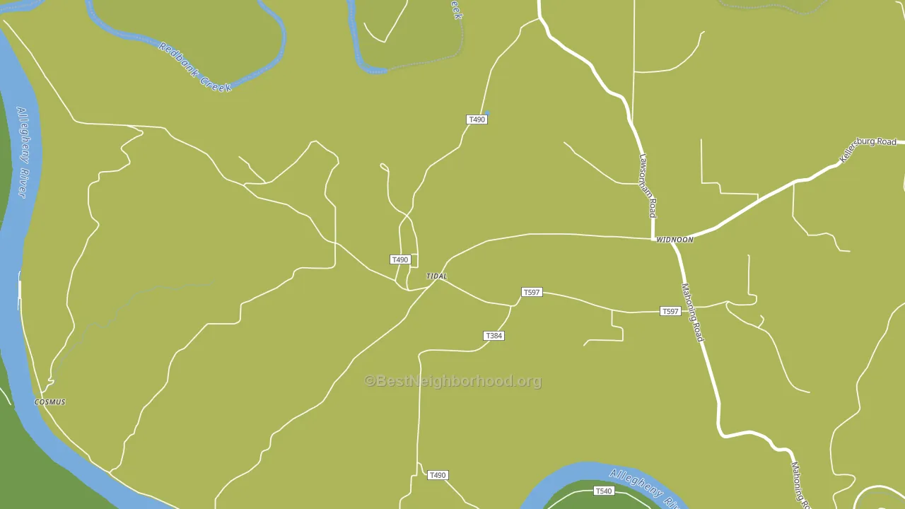 Tidal, PA block-group voter-turnout map