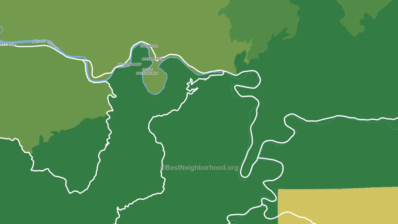 Tidewater, OR block-group voter-turnout map